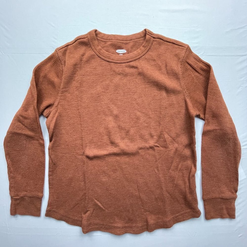 Old Navy Boys Brown /Rust Thermal Long sleeve Medium (8)